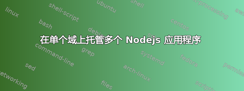 在单个域上托管多个 Nodejs 应用程序