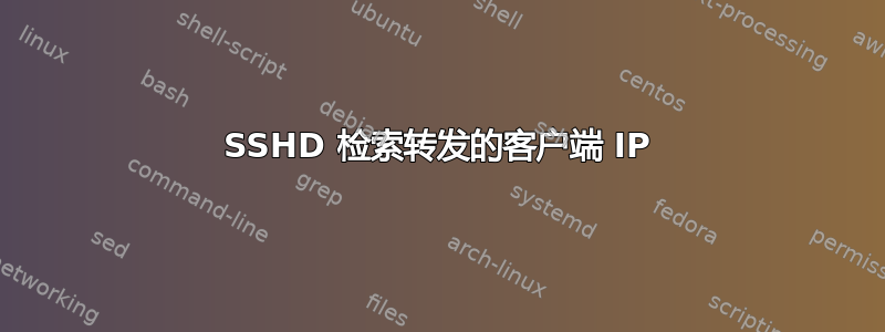 SSHD 检索转发的客户端 IP