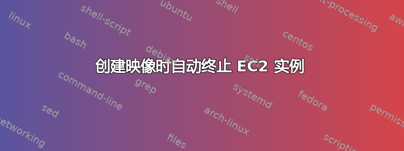 创建映像时自动终止 EC2 实例