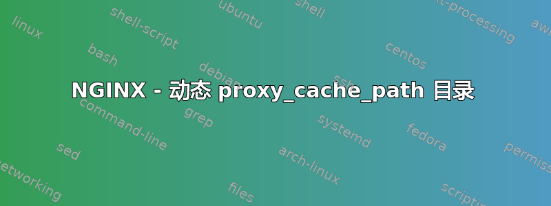 NGINX - 动态 proxy_cache_path 目录