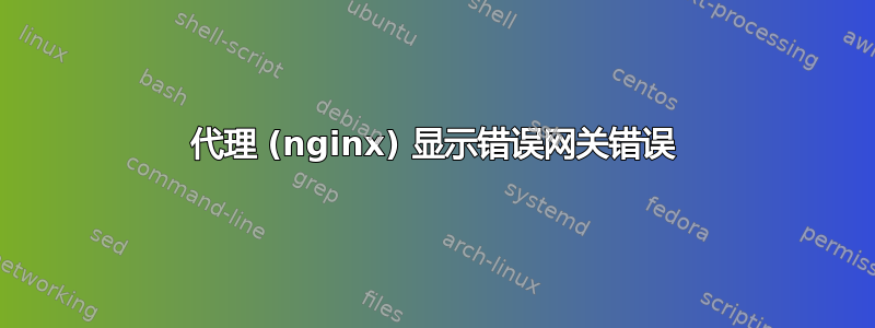 代理 (nginx) 显示错误网关错误