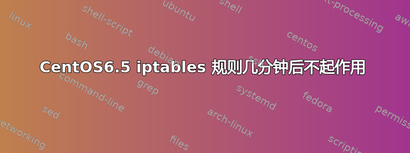 CentOS6.5 iptables 规则几分钟后不起作用