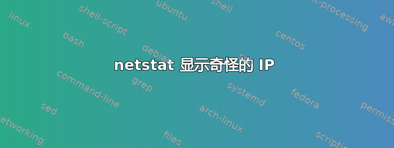 netstat 显示奇​​怪的 IP