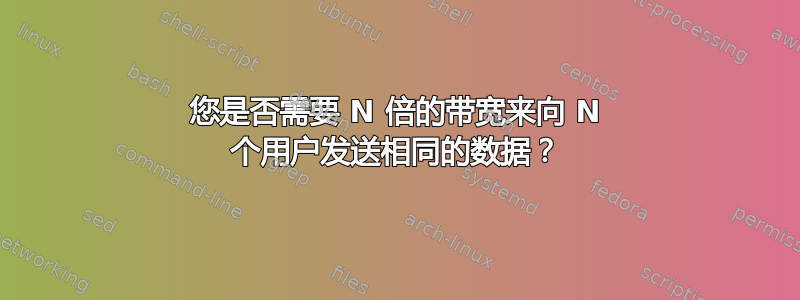 您是否需要 N 倍的带宽来向 N 个用户发送相同的数据？