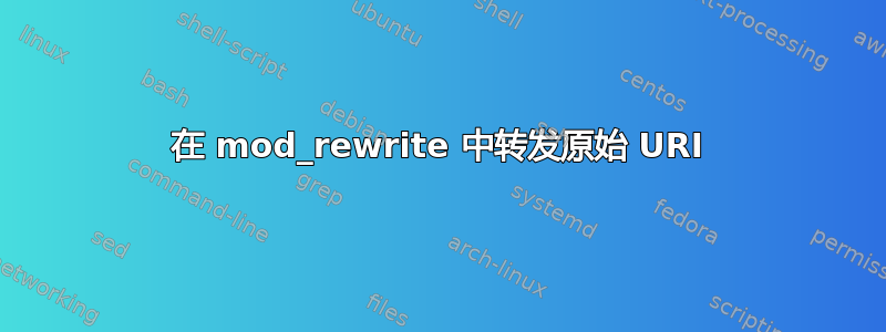 在 mod_rewrite 中转发原始 URI