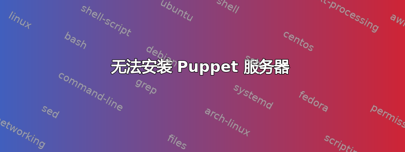 无法安装 Puppet 服务器