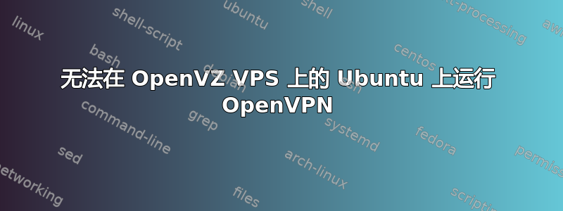 无法在 OpenVZ VPS 上的 Ubuntu 上运行 OpenVPN