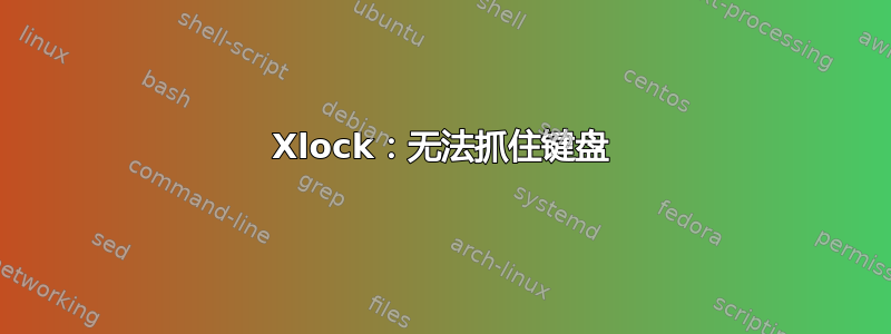 Xlock：无法抓住键盘