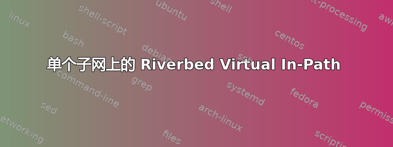 单个子网上的 Riverbed Virtual In-Path