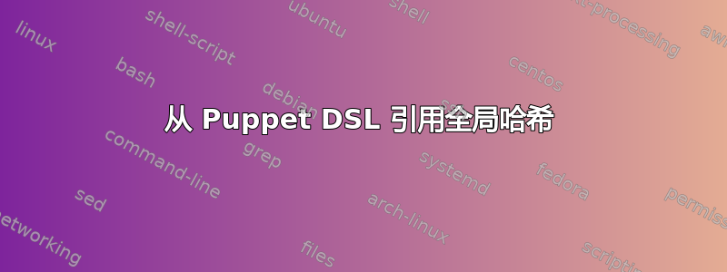 从 Puppet DSL 引用全局哈希