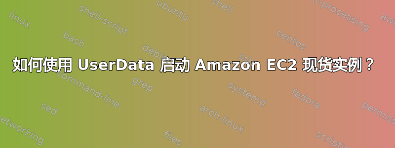 如何使用 UserData 启动 Amazon EC2 现货实例？