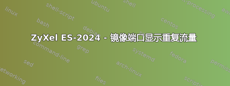 ZyXel ES-2024 - 镜像端口显示重复流量