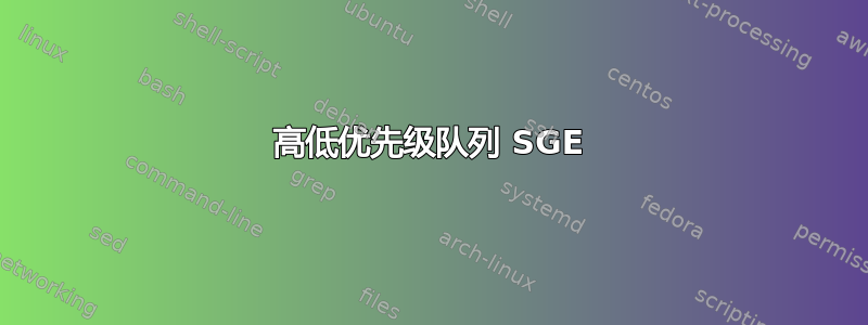 高低优先级队列 SGE