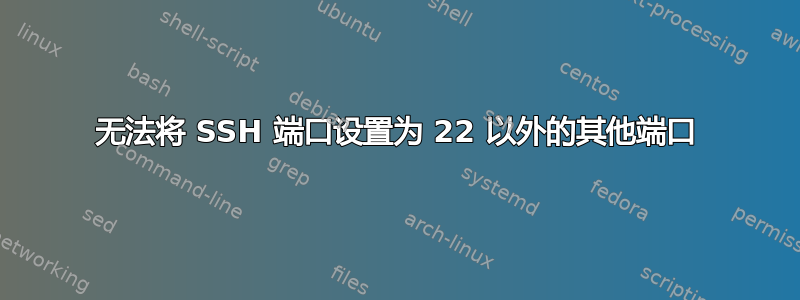 无法将 SSH 端口设置为 22 以外的其他端口