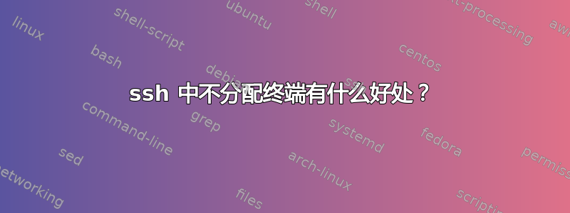 ssh 中不分配终端有什么好处？