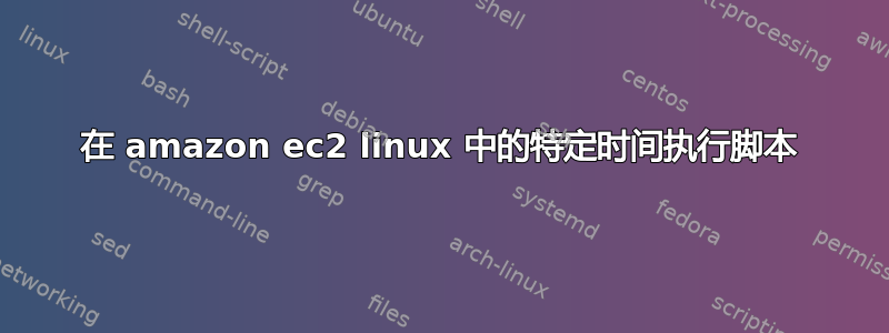 在 amazon ec2 linux 中的特定时间执行脚本