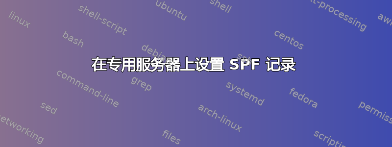 在专用服务器上设置 SPF 记录