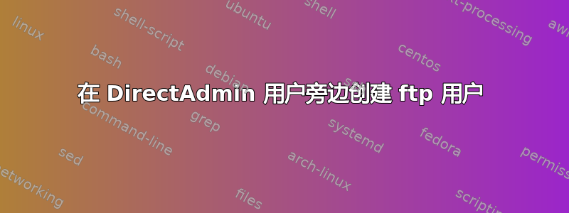 在 DirectAdmin 用户旁边创建 ftp 用户