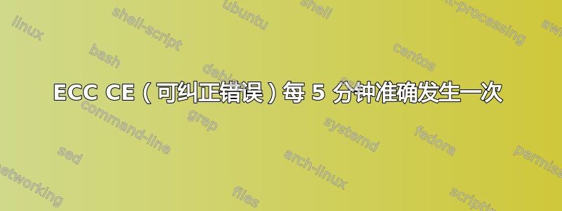 ECC CE（可纠正错误）每 5 分钟准确发生一次