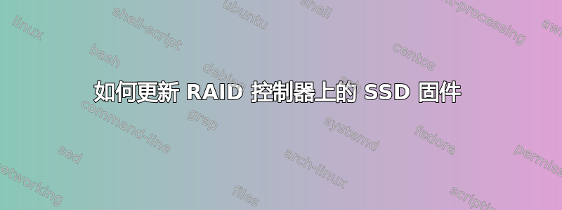 如何更新 RAID 控制器上的 SSD 固件