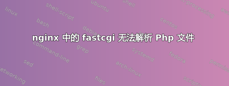 nginx 中的 fastcgi 无法解析 Php 文件