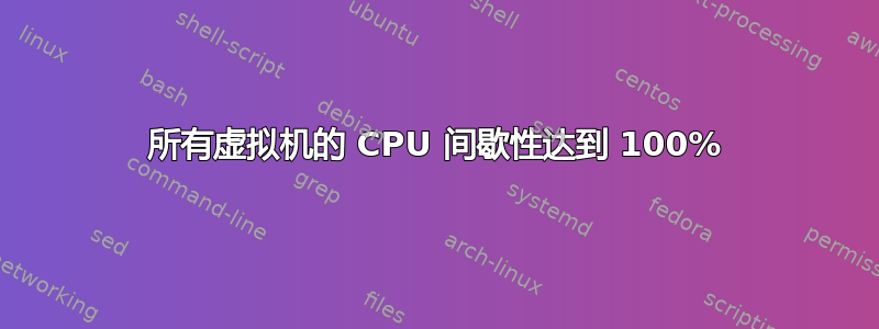 所有虚拟机的 CPU 间歇性达到 100%