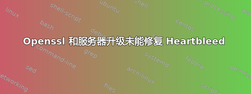 Openssl 和服务器升级未能修复 Heartbleed