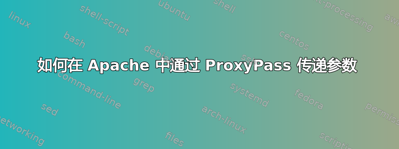 如何在 Apache 中通过 ProxyPass 传递参数