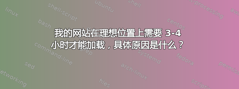 我的网站在理想位置上需要 3-4 小时才能加载，具体原因是什么？