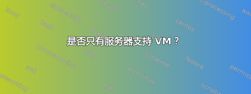 是否只有服务器支持 VM？