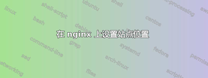 在 nginx 上设置站点位置