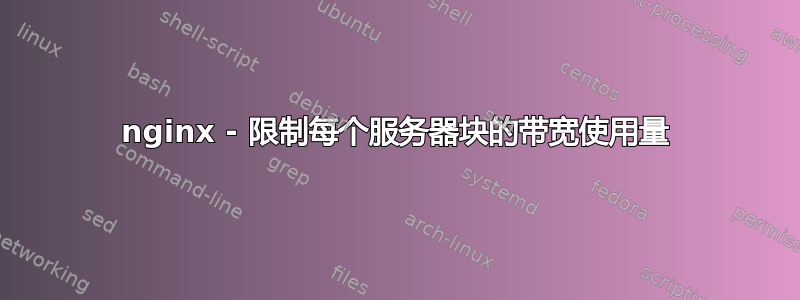 nginx - 限制每个服务器块的带宽使用量