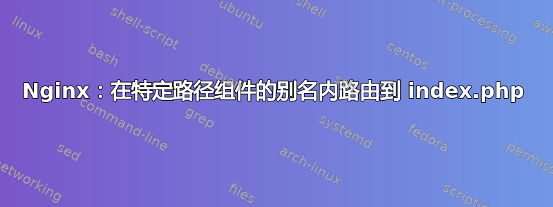 Nginx：在特定路径组件的别名内路由到 index.php