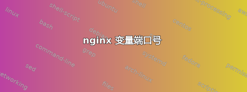 nginx 变量端口号