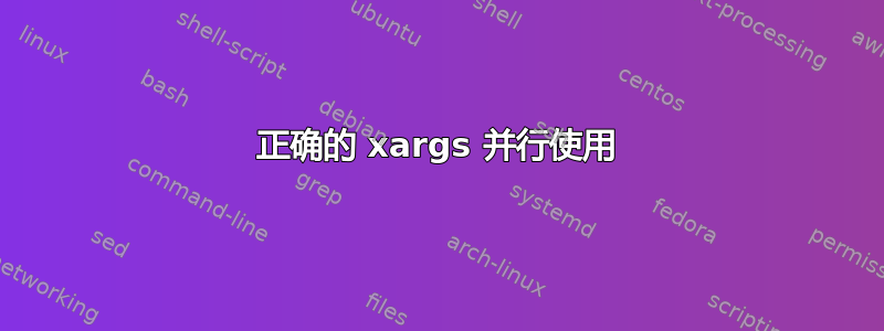 正确的 xargs 并行使用