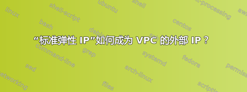 “标准弹性 IP”如何成为 VPC 的外部 IP？