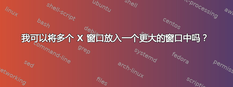 我可以将多个 X 窗口放入一个更大的窗口中吗？