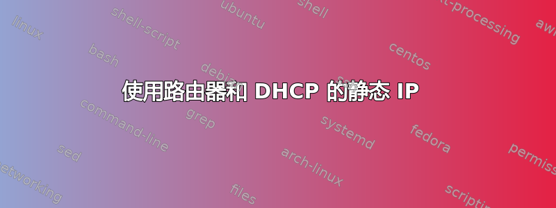 使用路由器和 DHCP 的静态 IP 