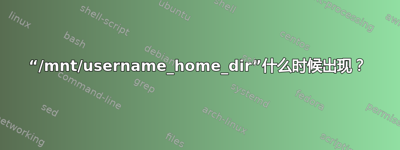 “/mnt/username_home_dir”什么时候出现？