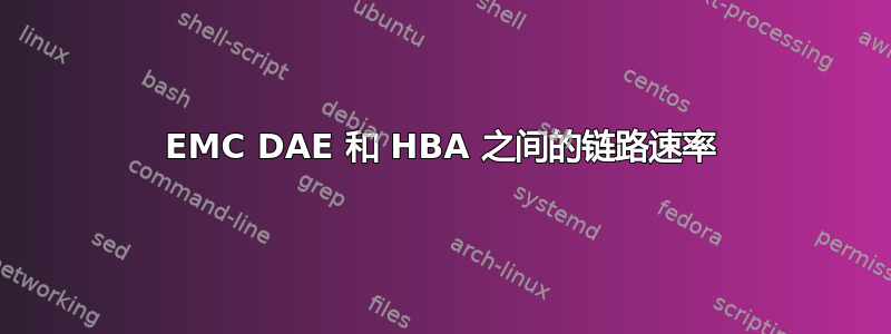 EMC DAE 和 HBA 之间的链路速率