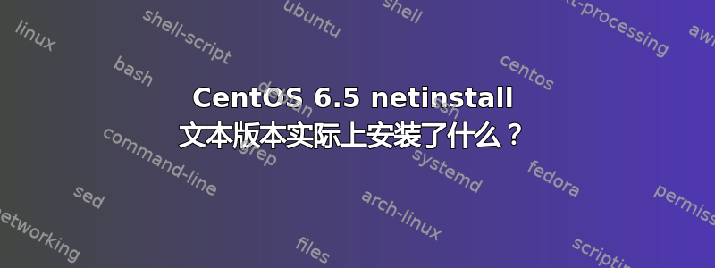 CentOS 6.5 netinstall 文本版本实际上安装了什么？