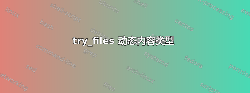 try_files 动态内容类型