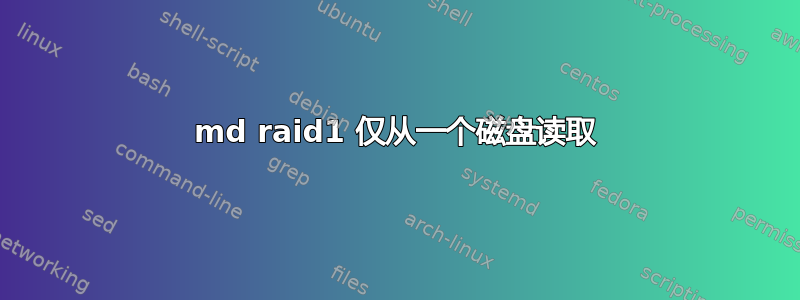 md raid1 仅从一个磁盘读取