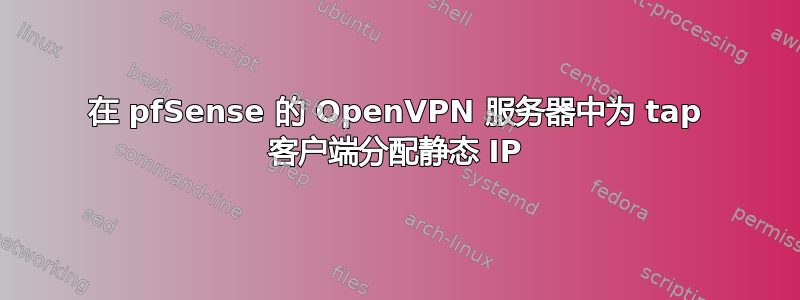 在 pfSense 的 OpenVPN 服务器中为 tap 客户端分配静态 IP