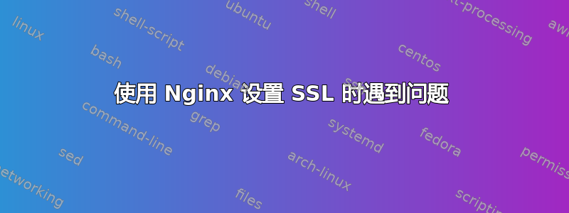 使用 Nginx 设置 SSL 时遇到问题