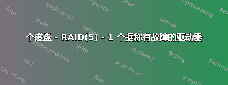 4 个磁盘 - RAID(5) - 1 个据称有故障的驱动器