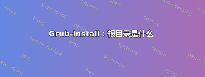 Grub-install：根目录是什么