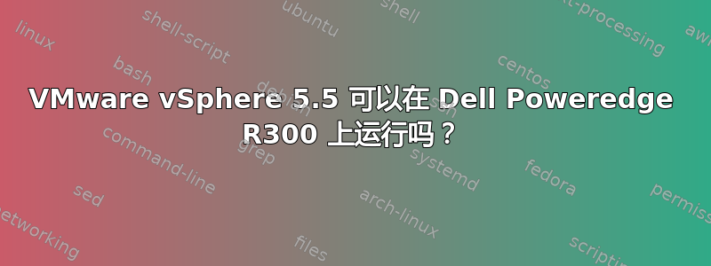 VMware vSphere 5.5 可以在 Dell Poweredge R300 上运行吗？