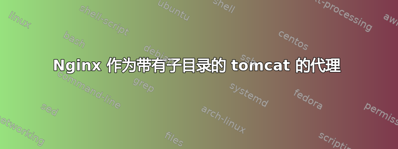 Nginx 作为带有子目录的 tomcat 的代理