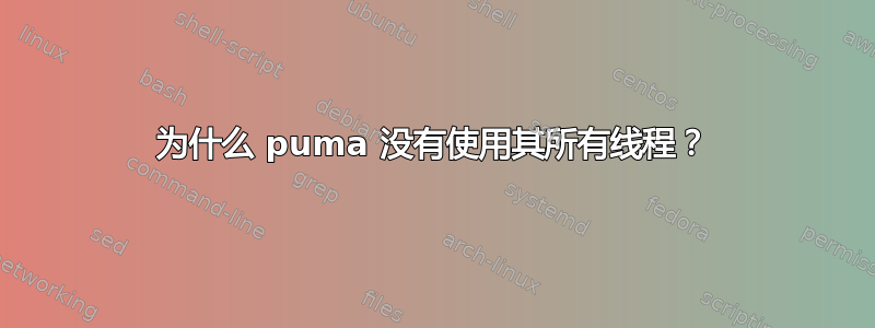 为什么 puma 没有使用其所有线程？